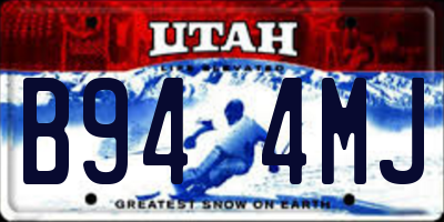 UT license plate B944MJ
