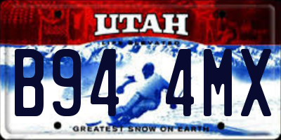 UT license plate B944MX