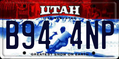 UT license plate B944NP