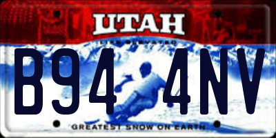 UT license plate B944NV