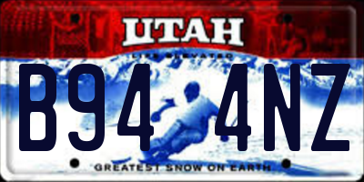 UT license plate B944NZ