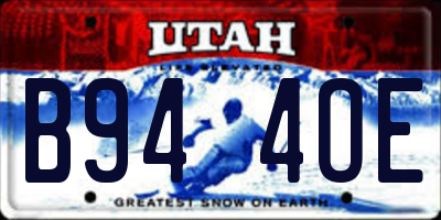 UT license plate B944OE