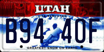 UT license plate B944OF