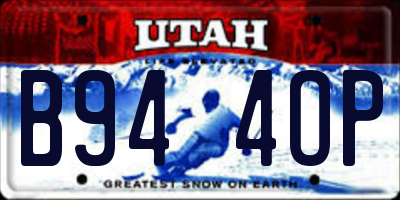UT license plate B944OP