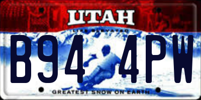 UT license plate B944PW