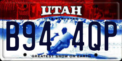 UT license plate B944QP
