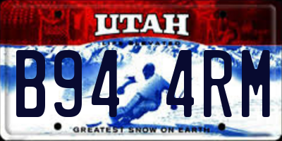 UT license plate B944RM