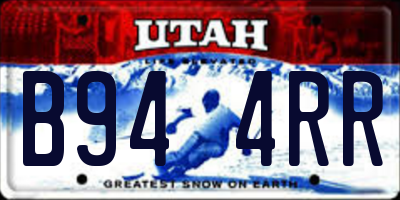 UT license plate B944RR