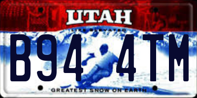 UT license plate B944TM