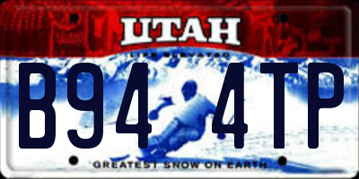 UT license plate B944TP