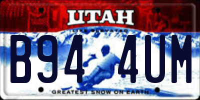 UT license plate B944UM