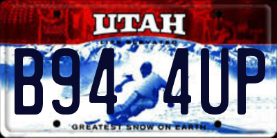 UT license plate B944UP