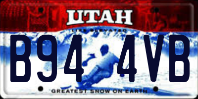 UT license plate B944VB