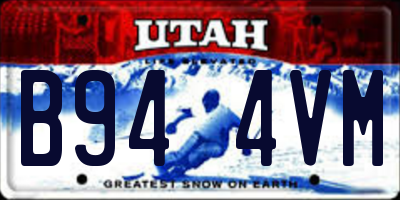 UT license plate B944VM