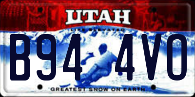 UT license plate B944VO