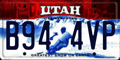 UT license plate B944VP