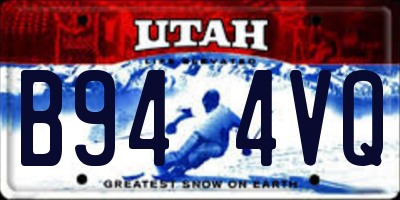 UT license plate B944VQ