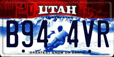 UT license plate B944VR