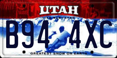 UT license plate B944XC