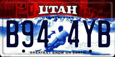 UT license plate B944YB