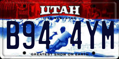 UT license plate B944YM