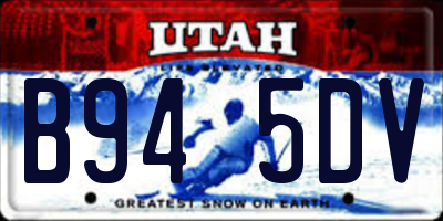 UT license plate B945DV