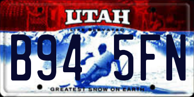 UT license plate B945FN
