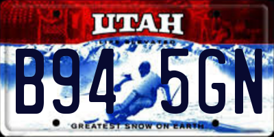 UT license plate B945GN