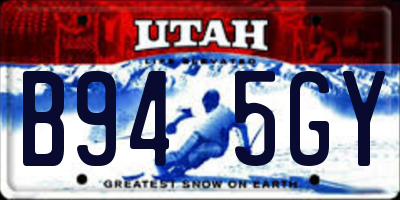 UT license plate B945GY