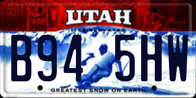 UT license plate B945HW