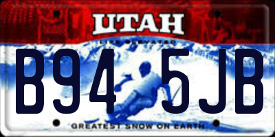 UT license plate B945JB
