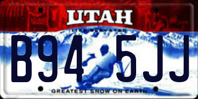 UT license plate B945JJ