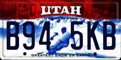 UT license plate B945KB