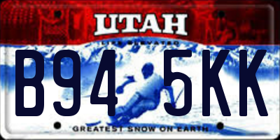 UT license plate B945KK