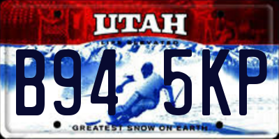 UT license plate B945KP