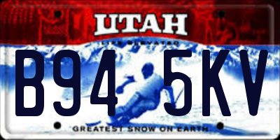 UT license plate B945KV