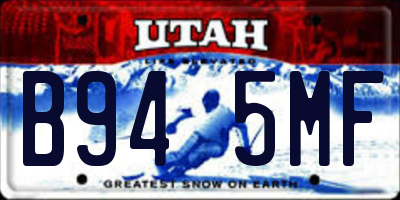 UT license plate B945MF