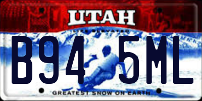 UT license plate B945ML