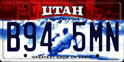 UT license plate B945MN