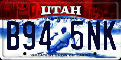 UT license plate B945NK