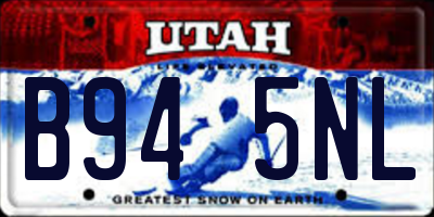 UT license plate B945NL