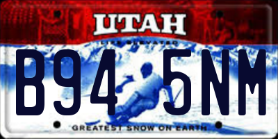 UT license plate B945NM