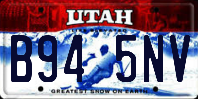 UT license plate B945NV