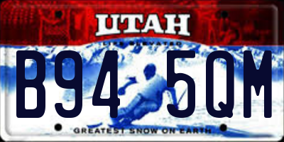 UT license plate B945QM