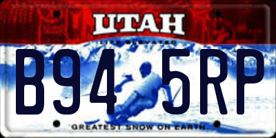 UT license plate B945RP