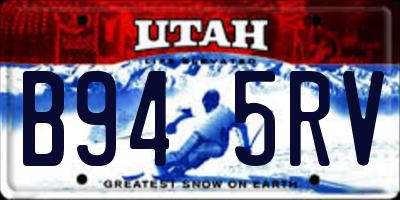 UT license plate B945RV