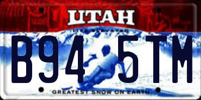 UT license plate B945TM