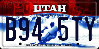 UT license plate B945TY