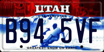 UT license plate B945VF