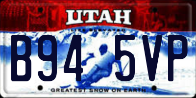 UT license plate B945VP
